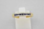 14 karaat gouden ring met Diamant + Saffier 1316-G, Eu, Gebruikt, Eu, Ophalen of Verzenden