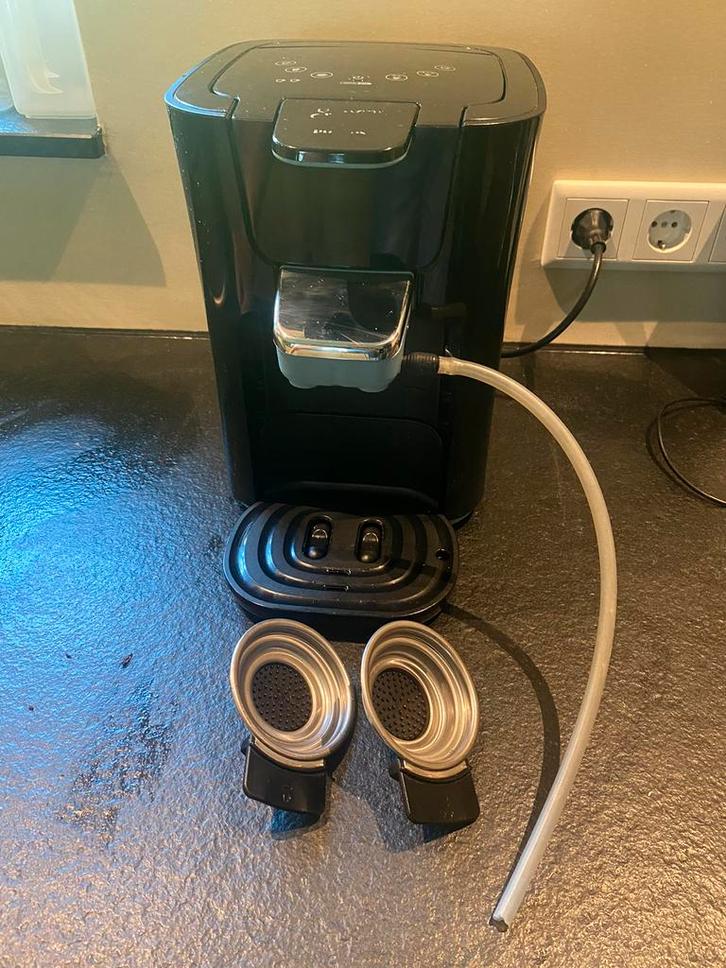 SENSEO latte duo, Witgoed en Apparatuur, Koffiezetapparaten, Gebruikt, Koffiepads en cups, Koffiemachine, 4 tot 10 kopjes, Afneembaar waterreservoir