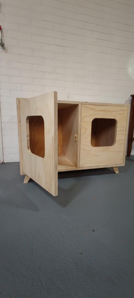Dubbele kattenbak ombouw, modern handgemaakt, top design!, Dieren en Toebehoren, Katten-accessoires, Nieuw, Ophalen of Verzenden