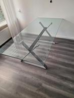 Glazen Eettafel met IJzeren Poten 200x90cm, Huis en Inrichting, Tafels | Eettafels, Ophalen