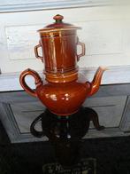 Brocante Franse koffiepot met filter, Ophalen of Verzenden
