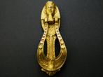 Messing deurklopper voorstellende een Egyptische Farao, Antiek en Kunst, Curiosa en Brocante, Ophalen of Verzenden