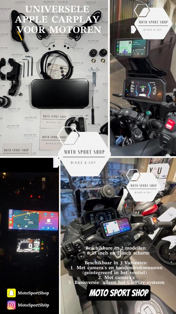 X-ADV Apple CarPlay Universeel ook voor motoren Tmax, Tracer, Ophalen, Zo goed als nieuw