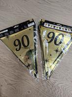 90 Jaar Verjaardag Versiering - Gouden Vlaggenlijnen, Ophalen of Verzenden, Zo goed als nieuw, Versiering, Verjaardag