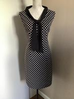 Polkadot jurk met strik, nieuw, maat 42, Zwart, Maat 42/44 (L), Nieuw, Italy