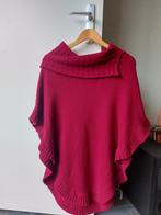 Wijnrode cashmere poncho one size, Strenesse, Maat 42/44 (L), Ophalen of Verzenden, Zo goed als nieuw