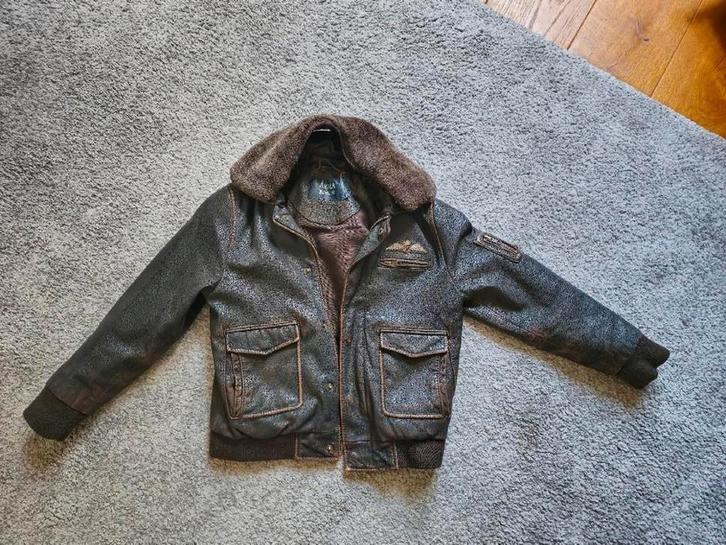 ARMA Boys Leren Jas Maat 134/140, Kinderen en Baby's, Kinderkleding | Maat 140, Jongen, Jas, Ophalen of Verzenden