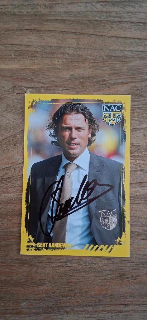 Spelerskaart met handtekening; Gert Aandewiel #3 NAC Breda, Verzamelen, Sportartikelen en Voetbal, Nieuw, Spelerskaart, NAC Breda