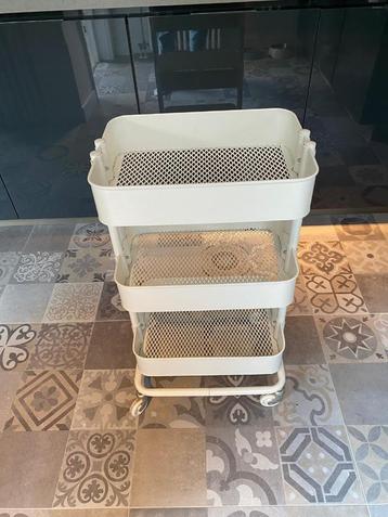 Ikea RÅSKOG Roltafel, wit, 28x38x61 cm beschikbaar voor biedingen