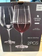 Kristallen Wijnglazen - 2 stuks, Huis en Inrichting, Glas of Glazen, Nieuw, Ophalen of Verzenden, Glas