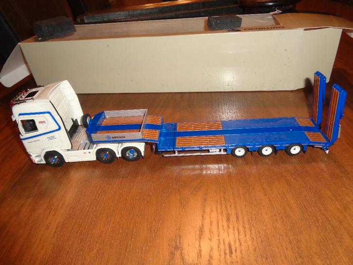 Cavalinno Scania dieplader Twan Bierings  Maarheeze,, Hobby en Vrije tijd, Modelauto's | 1:50, Nieuw, Bus of Vrachtwagen, Overige merken