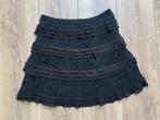Nikkie stroken rok kant zwart 36= S, Verzenden, Zwart, Zo goed als nieuw, Nikkie