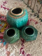 3 vintage gemberpotjes, Antiek en Kunst, Ophalen of Verzenden
