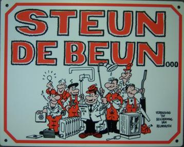 Steun de beun wandbord van kunststof reclamebord deco  beschikbaar voor biedingen
