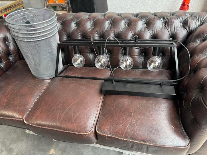 Chesterfield Bank - 2 & 3 Zits - Amstelveen, Huis en Inrichting, Banken | Bankstellen, Gebruikt, Rechte bank, Tweepersoons, 150 tot 200 cm