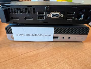 HP Elitedesk 800 G4 Mini Core i3-8100 8e  16GB 256GB SSD W11