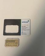 Umicore goudbaar 20 gram goud, Postzegels en Munten, Edelmetalen en Baren, Ophalen of Verzenden, Goud