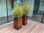 Metalen bloembakken, Tuin en Terras, Bloembakken en Plantenbakken, Ophalen, Gebruikt, Minder dan 60 cm, Vierkant
