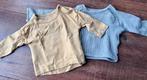 2 Newborn shirts maat 50 & 56, Kinderen en Baby's, Babykleding | Maat 50, Ophalen of Verzenden, Zo goed als nieuw, Jongetje of Meisje