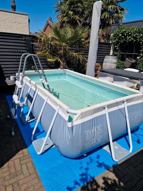 Intex zwembad 300x175x0,80 m met pomp, trap en afdekzeil, Tuin en Terras, Zwembaden, Gebruikt, Minder dan 80 cm, 200 tot 400 cm