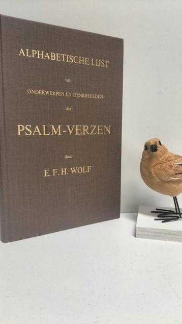 Wolf, E.F.H.;  Alphabetische lijst Psalm – Verzen  beschikbaar voor biedingen