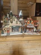 Kersthuisjes - Set van 4 nep lemax, Ophalen of Verzenden, Gebruikt