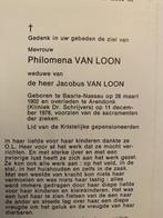 van Loon x van Loon 1902 Baarle-Nassau 1978 Arendonk (B), Ophalen of Verzenden, Bidprentje