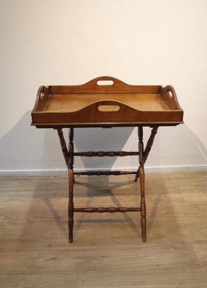 Antieke Engelse butlertray, dienblad, Antiek en Kunst, Antiek | Woonaccessoires, Ophalen of Verzenden