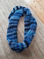Gebreide sjaal handgemaakt handgebreid blauwe sjaal, Ophalen of Verzenden, Zo goed als nieuw, Maat 46/48 (XL) of groter, Sjaal