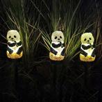 Lichtgevende Pandabeer / Tuin Decoratie Solar Lamp Zonlicht, Tuin en Terras, Tuinbeelden, Verzenden, Nieuw, Kunststof, Dierenbeeld