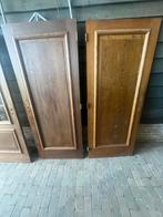 Antieke eiken deuren, Doe-het-zelf en Verbouw, Deuren en Horren, Ophalen, Binnendeur, 200 tot 215 cm, Glas