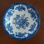 Oud Engels bord met blauw bloemmotief, Ophalen of Verzenden