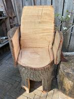 Stoere eikenhouten boomstam stoelen., Ophalen, Nieuw, Hout