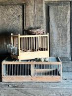 Oude vogelkooitjes, Dieren en Toebehoren, Vogels | Hokken en Kooien, Ophalen of Verzenden, Gebruikt, Hout, Overige typen