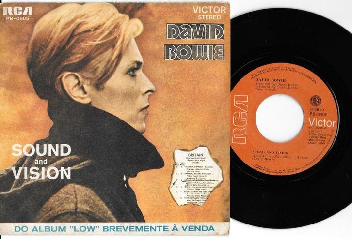 David Bowie 7" Sound And Vision 1977 Portugal Zeldzaam, Cd's en Dvd's, Vinyl Singles, Gebruikt, Single, Pop, 7 inch, Ophalen of Verzenden