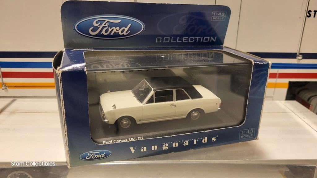 Vanguards Corgi Ford Cortina MK2 GT Ermine White / Black, Auto, Corgi, Ophalen of Verzenden, Zo goed als nieuw