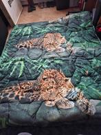 Dekbed met panter/luipaardprint (eenpersoons, 200 x 140 cm), Ophalen, Eenpersoons, Groen, Deken of Dekbed