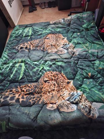 Dekbed met panter/luipaardprint (eenpersoons, 200 x 140 cm) beschikbaar voor biedingen