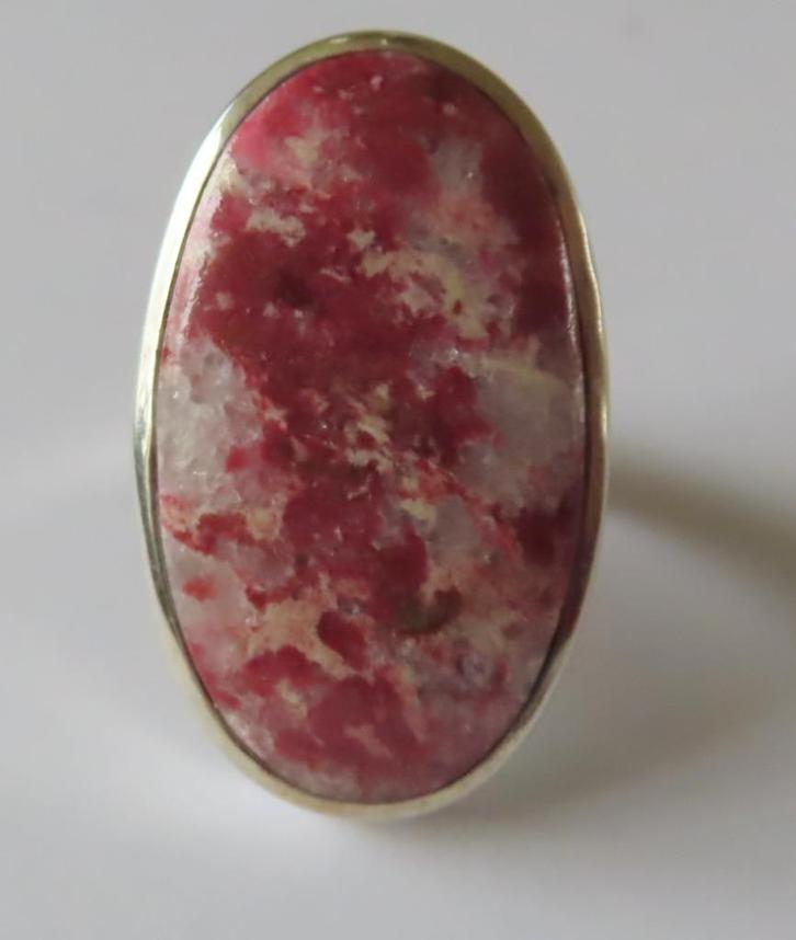 Koopje! Royale zilveren ring (no 23) met agaat, incl verzend, Sieraden, Tassen en Uiterlijk, Ringen, Zo goed als nieuw, Dame, 17 tot 18