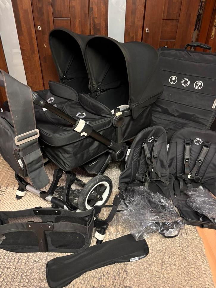 Bugaboo Donkey 2 Twin / Duo kinderwagen set, Kinderen en Baby's, Kinderwagens en Combinaties, Gebruikt, Combiwagen, Bugaboo, Duowagen