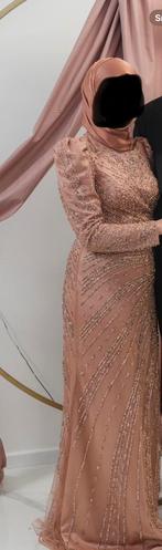 Oudrose jurk met steentjes, Kleding | Dames, Gelegenheidskleding, Ophalen of Verzenden, Zo goed als nieuw, Zwart