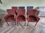 6 eetkamerstoelen - nieuwstaat, Huis en Inrichting, Stoelen, Ophalen, Overige kleuren, Zo goed als nieuw, Stof