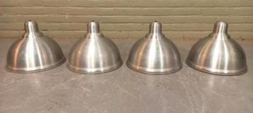 Vintage industriële aluminium lampenkappen, prijs p/s beschikbaar voor biedingen