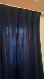 Blauw overgordijn 170 breed 200 hoog met dubbele plooi, Huis en Inrichting, Stoffering | Gordijnen en Lamellen, 150 tot 200 cm