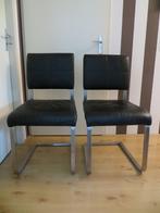 Twee eetkamerstoelen, Huis en Inrichting, Stoelen, Ophalen, Gebruikt, Twee, Zwart