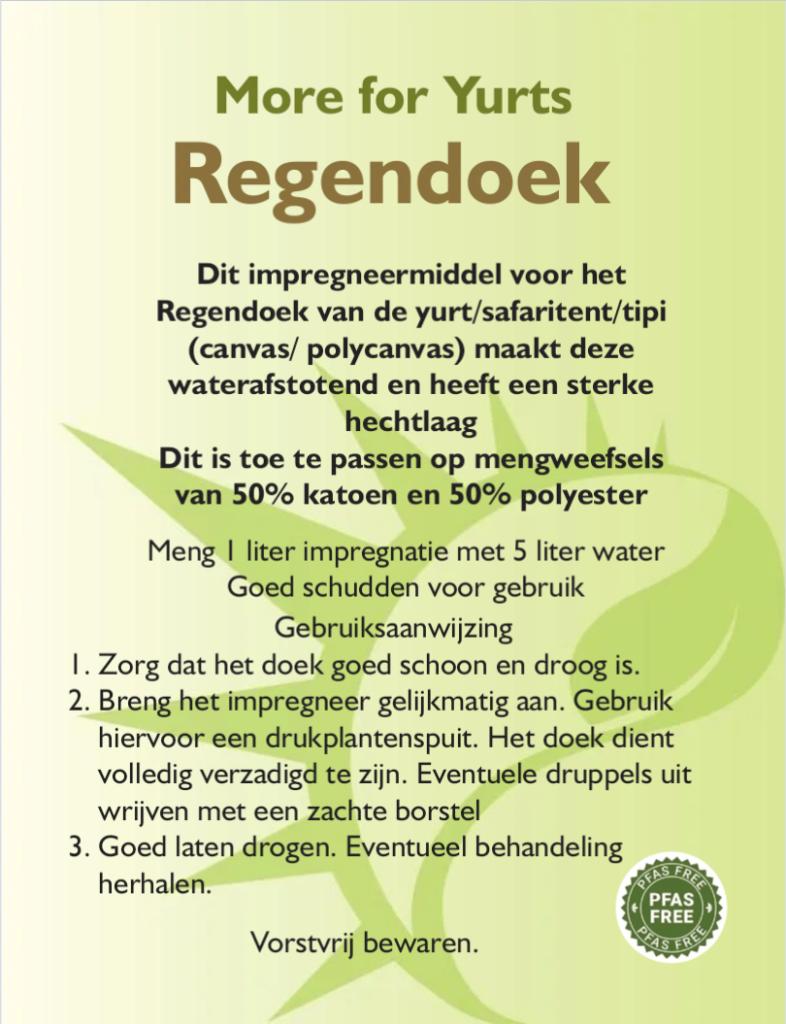 More for Yurts RG (Regendoek) impregnatie 1 liter, Ophalen of Verzenden, Nieuw
