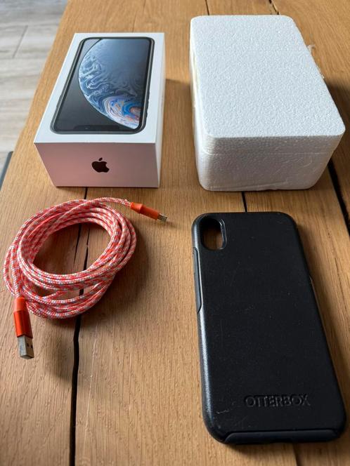 Apple iPhone XR 64gb, zwart, incl hoesje, kabel, screenprot., Telecommunicatie, Mobiele telefoons | Apple iPhone, Zo goed als nieuw