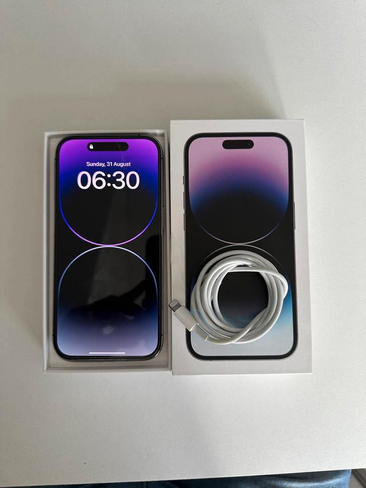 iPhone 14 Pro Deep Purple 128GB, Telecommunicatie, Mobiele telefoons | Apple iPhone, Zo goed als nieuw, 128 GB, Zonder abonnement