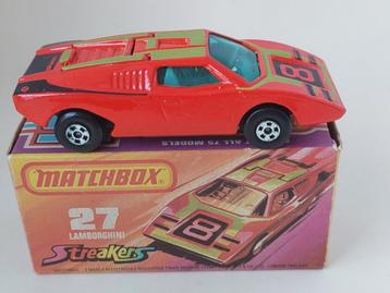 LAMBORGHINI STREAKERS MATCHBOX No27 UIT 1978 ONBESPEELD MET beschikbaar voor biedingen