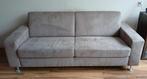 Montel 2,5 en 2zitsbank + hocker - Suede - Zo goed als nieuw, Ophalen, 75 tot 100 cm, Zo goed als nieuw, Rechte bank